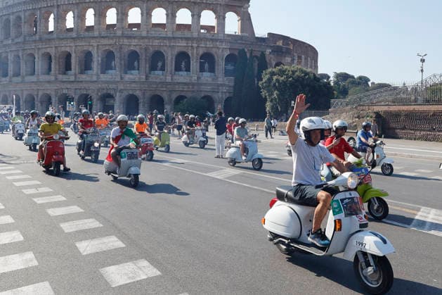 June 27, 2026, Rome, Rome, ITALY: Vespa Piaggio 80th Anniversary Parade, Rome, June 27, 2026 Rome ITALY  - ZUMAa289 20260627_zia_a289_026 Copyright: xRiccardoxDexLucax xAgfx