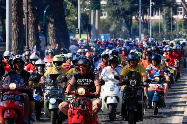 June 27, 2026, Rome, Rome, ITALY: Vespa Piaggio 80th Anniversary Parade, Rome, June 27, 2026 Rome ITALY  - ZUMAa289 20260627_zia_a289_036 Copyright: xRiccardoxDexLucax xAgfx