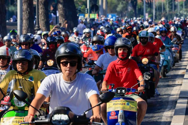 June 27, 2026, Rome, Rome, ITALY: Vespa Piaggio 80th Anniversary Parade, Rome, June 27, 2026 Rome ITALY  - ZUMAa289 20260627_zia_a289_037 Copyright: xRiccardoxDexLucax xAgfx