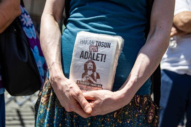 June 27, 2026, Istanbul, Istanbul, Turkey: Members of the Saturday Mothers People gathered for the 1109th weekly vigil at Galatasaray Square, demanding truth and justice for victims of enforced disappearances. During this week s gathering, participants called for an effective investigation into the 1994 enforced disappearance of Ibrahim Kartay, who was allegedly detained by security forces in Hani district of Diyarbakir and has been missing ever since. The group urged authorities to end impunity, reveal his fate, prosecute those responsible, and ensure accountability for all enforced disappearances in Turkey. Istanbul Turkey - ZUMAt171 20260627_zip_t171_006 Copyright: xAbdullahxTepelix