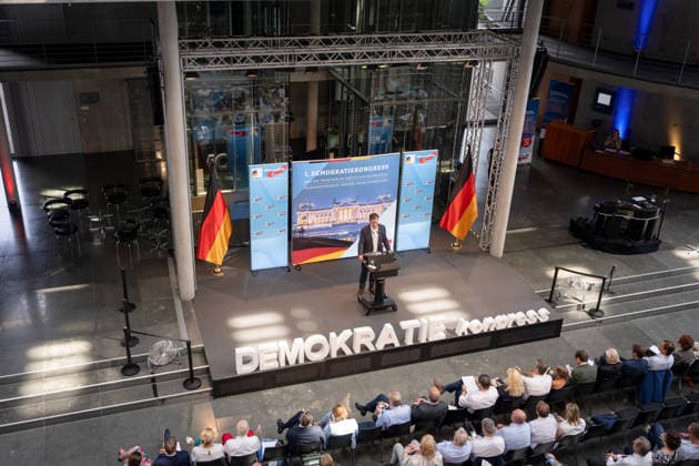 1. Demokratiekongress der AfD-Fraktion im Bundestag 1. Demokratiekongress der AfD-Fraktion im Bundestag, Paul-Löbe-Haus Berlin Berlin GER *** 1st Democracy Congress of the AfD Parliamentary Group in the Bundestag 1st Democracy Congress of the AfD Parliamentary Group in the Bundestag, Paul Löbe House, Berlin, Berlin, GER