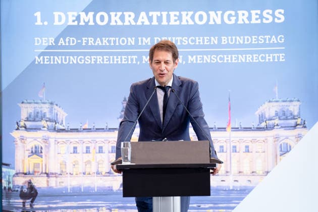 1. Demokratiekongress der AfD-Fraktion im Bundestag 1. Demokratiekongress der AfD-Fraktion im Bundestag, Paul-Löbe-Haus, Götz Frömming, MdB Berlin Berlin GER *** 1st Democracy Congress of the AfD Parliamentary Group in the Bundestag 1st Democracy Congress of the AfD Parliamentary Group in the Bundestag, Paul Löbe House, Götz Frömming, Member of the Bundestag, Berlin, Berlin, GER
