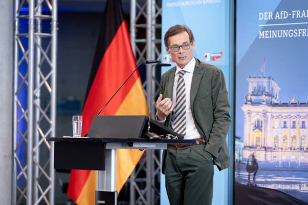 1. Demokratiekongress der AfD-Fraktion im Bundestag 1. Demokratiekongress der AfD-Fraktion im Bundestag, Paul-Löbe-Haus, Roger Köppel Berlin Berlin GER *** 1st Democracy Congress of the AfD Parliamentary Group in the Bundestag 1st Democracy Congress of the AfD Parliamentary Group in the Bundestag, Paul Löbe House, Roger Köppel, Berlin, Berlin, GER