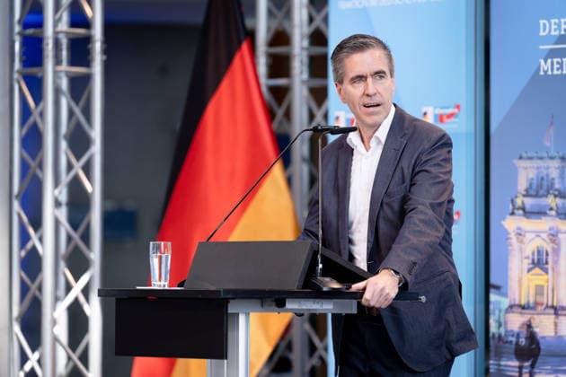 1. Demokratiekongress der AfD-Fraktion im Bundestag 1. Demokratiekongress der AfD-Fraktion im Bundestag, Paul-Löbe-Haus, Dieter Stein, Chefredakteur, Junge Freiheit Berlin Berlin GER *** 1st Democracy Congress of the AfD Parliamentary Group in the Bundestag 1st Democracy Congress of the AfD Parliamentary Group in the Bundestag, Paul Löbe House, Dieter Stein, Editor-in-Chief, Junge Freiheit Berlin, Berlin, GER