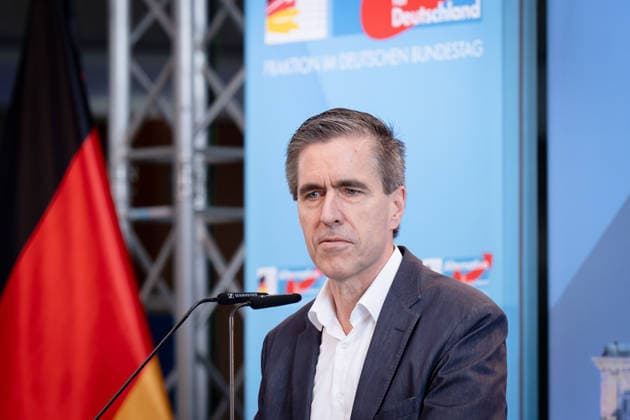 1. Demokratiekongress der AfD-Fraktion im Bundestag 1. Demokratiekongress der AfD-Fraktion im Bundestag, Paul-Löbe-Haus, Dieter Stein, Chefredakteur, Junge Freiheit Berlin Berlin GER *** 1st Democracy Congress of the AfD Parliamentary Group in the Bundestag 1st Democracy Congress of the AfD Parliamentary Group in the Bundestag, Paul Löbe House, Dieter Stein, Editor-in-Chief, Junge Freiheit Berlin, Berlin, GER