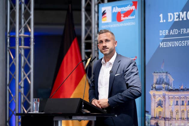 1. Demokratiekongress der AfD-Fraktion im Bundestag 1. Demokratiekongress der AfD-Fraktion im Bundestag, Paul-Löbe-Haus, Ulrich Siegmund, MdL Berlin Berlin GER *** 1st Democracy Congress of the AfD Parliamentary Group in the Bundestag 1st Democracy Congress of the AfD Parliamentary Group in the Bundestag, Paul Löbe House, Ulrich Siegmund, Member of the Berlin State Parliament Berlin GER