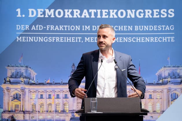 1. Demokratiekongress der AfD-Fraktion im Bundestag 1. Demokratiekongress der AfD-Fraktion im Bundestag, Paul-Löbe-Haus, Ulrich Siegmund, MdL Berlin Berlin GER *** 1st Democracy Congress of the AfD Parliamentary Group in the Bundestag 1st Democracy Congress of the AfD Parliamentary Group in the Bundestag, Paul Löbe House, Ulrich Siegmund, Member of the Berlin State Parliament Berlin GER