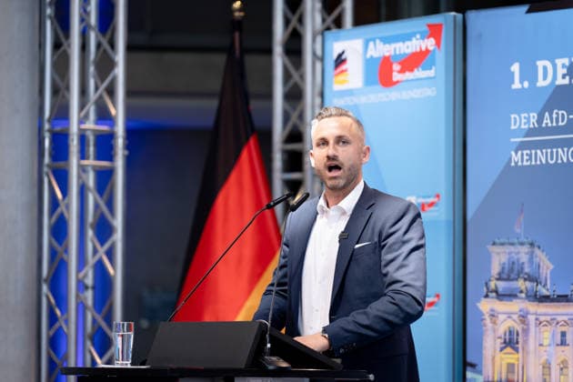 1. Demokratiekongress der AfD-Fraktion im Bundestag 1. Demokratiekongress der AfD-Fraktion im Bundestag, Paul-Löbe-Haus, Ulrich Siegmund, MdL Berlin Berlin GER *** 1st Democracy Congress of the AfD Parliamentary Group in the Bundestag 1st Democracy Congress of the AfD Parliamentary Group in the Bundestag, Paul Löbe House, Ulrich Siegmund, Member of the Berlin State Parliament Berlin GER