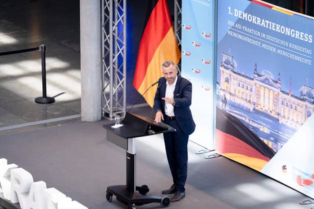1. Demokratiekongress der AfD-Fraktion im Bundestag 1. Demokratiekongress der AfD-Fraktion im Bundestag, Paul-Löbe-Haus, Ulrich Siegmund, MdL Berlin Berlin GER *** 1st Democracy Congress of the AfD Parliamentary Group in the Bundestag 1st Democracy Congress of the AfD Parliamentary Group in the Bundestag, Paul Löbe House, Ulrich Siegmund, Member of the Berlin State Parliament Berlin GER