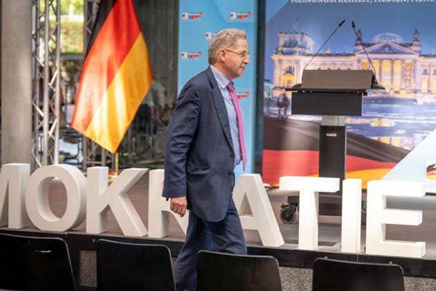 1. Demokratiekongress der AfD-Fraktion im Bundestag 1. Demokratiekongress der AfD-Fraktion im Bundestag, Paul-Löbe-Haus, Hans-Georg Maaßen Berlin Berlin GER *** 1st Democracy Congress of the AfD Parliamentary Group in the Bundestag 1st Democracy Congress of the AfD Parliamentary Group in the Bundestag, Paul Löbe House, Hans Georg Maaßen, Berlin, Berlin, GER