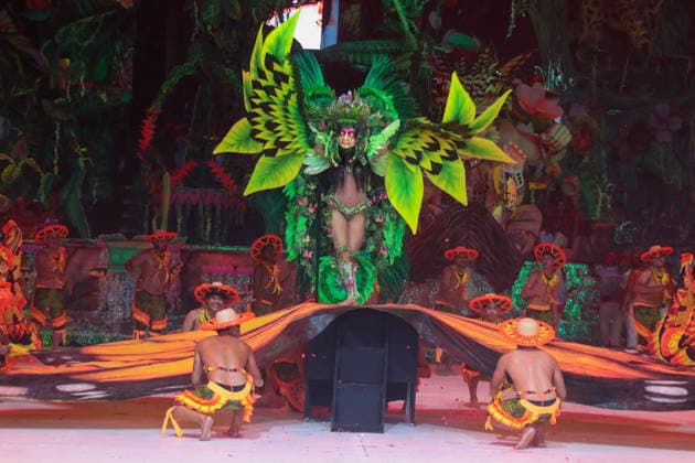 PARINTINS, AM - 27.06.2026: PARINTINS FESTIVAL 2026 - Boi Garantido performs on the first night of the 59th Parintins Festival (PIN), this Friday (26). In the photo, Livia Christina, Queen of Folklore of Boi Garantido. x2972398x  SandroxPereira