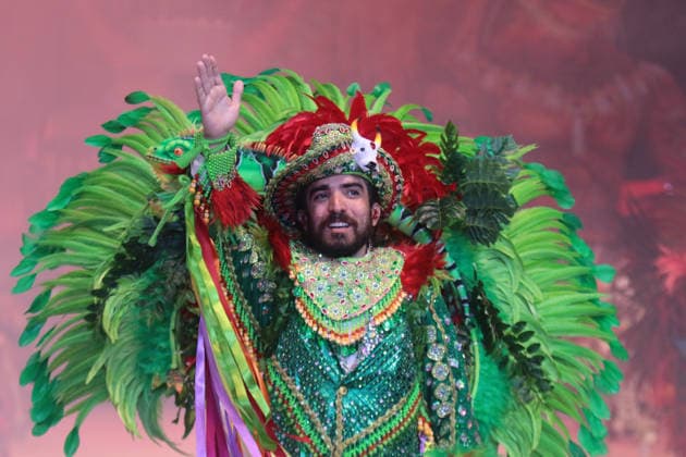 PARINTINS, AM - 27.06.2026: PARINTINS FESTIVAL 2026 - Boi Garantido performs on the first night of the 59th Parintins Festival (PIN), this Friday (26). In the photo, Joao Paulo Faria, Amo do Boi Garantido. x2972437x  SandroxPereira
