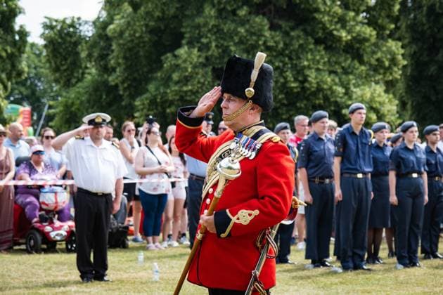 The Nottinghamshire Band of Royal Engineers leads the parade through Doncaster city centre as part of Doncaster Armed Forces Day DONCASTER, UNITED KINGDOM JUNE 27, 2026: The Nottinghamshire Band of Royal Engineers leads the parade through Doncaster city centre to Elmfield Park as part of Doncaster Armed Forces Day. The event drew people from all over Doncaster to celebrate Armed Forces Day. Doncaster United Kingdom of Great Britain and Northern Ireland Copyright: x xKaixJohnsonx xJNAxPressx