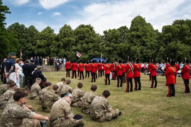 The Nottinghamshire Band of Royal Engineers leads the parade through Doncaster city centre as part of Doncaster Armed Forces Day DONCASTER, UNITED KINGDOM JUNE 27, 2026: The Nottinghamshire Band of Royal Engineers leads the parade through Doncaster city centre to Elmfield Park as part of Doncaster Armed Forces Day. The event drew people from all over Doncaster to celebrate Armed Forces Day. Doncaster United Kingdom of Great Britain and Northern Ireland Copyright: x xKaixJohnsonx xJNAxPressx