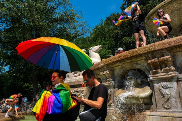 June 27, 2026, Munich, Bayern, Germany: People march through Munich s streets under the banner Our diversity. Our strength to advocate for LGBTQIA+ rights, despite high temperatures. Munich Germany - ZUMAm309 20260627_zip_m309_024 Copyright: xJuliusxMortsix