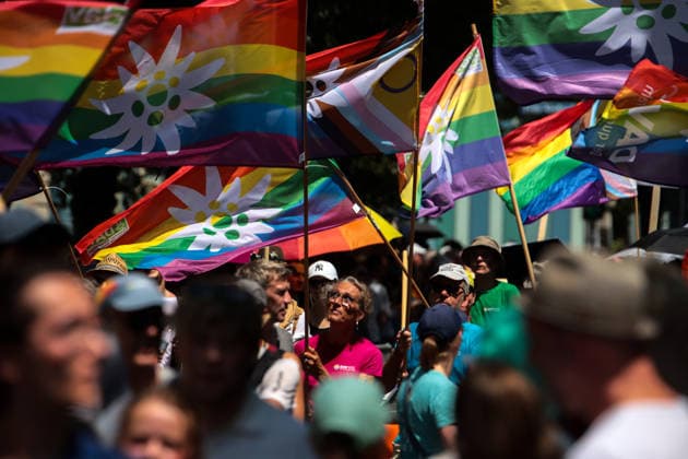 June 27, 2026, Munich, Bayern, Germany: People march through Munich s streets under the banner Our diversity. Our strength to advocate for LGBTQIA+ rights, despite high temperatures. Munich Germany - ZUMAm309 20260627_zip_m309_028 Copyright: xJuliusxMortsix
