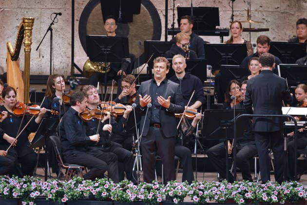 27.06.2026, Saisonabschlusskonzert der Berliner Philharmoniker unter der Leitung von Kirill Petrenko, Jonas Kaufmann live in der Waldbühne, Berlin, Berlin *** June 27, 2026, Berlin Philharmonic’s season-closing concert conducted by Kirill Petrenko, with Jonas Kaufmann performing live at the Waldbühne, Berlin, Berlin