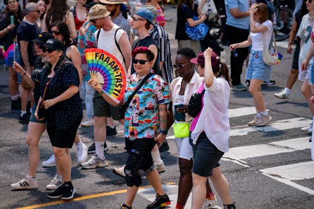 June 27, 2026, Toronto, On, Canada: People walk in the annual Dyke March in Toronto on Saturday, June 27, 2026. Toronto Canada  - ZUMAc35_ 20260627_zaf_c35_045 Copyright: xArlynxMcadoreyx