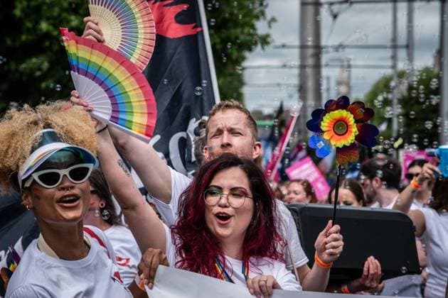 Thousands from all over Ireland attend the Pride Parade in Dublin DUBLIN, IRELAND - JUNE 27, 2026: Ten of thousands from all over Ireland attend the Pride Parade in Dublin, today, June 27th, 2026. The parade begins at O Connell Street and marches all the way to Merrion Square. Dublin Ireland Copyright: x xNadiaxCaimix xJNAxPressx