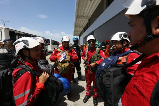 June 27, 2026, Valencia, Carabobo, Venezuela: June 27, 2026. Rescue workers from Panama arrive at the Arturo Michelena International Airport in the city of Valencia, Carabobo state. Photo: Juan Carlos Hernandez Valencia Venezuela - ZUMAhe3_ 20260627_abp_he3_005 Copyright: xJuanxCarlosxHernandezx