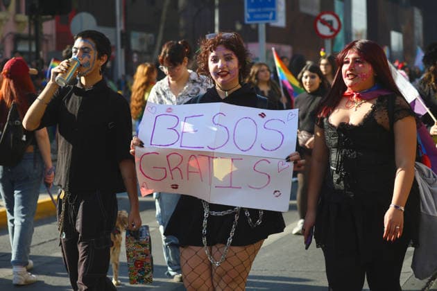 Santiago, June 27, 2026: 26th Pride Parade organized by the Dragomir Yankovic Aton Chile Movement for Homosexual Integration and Liberation, Santiago, Chile. Aton 1168556  Copyright: DRAGOMIRxYANKOVIC ATONxCHILE