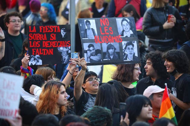 Santiago, June 27, 2026: 26th Pride Parade organized by the Dragomir Yankovic Aton Chile Movement for Homosexual Integration and Liberation, Santiago, Chile, Aton 1168572  Copyright: DRAGOMIRxYANKOVIC ATONxCHILE