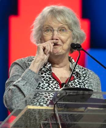 June 27, 2026 -Chicago, Illinois, USA - Author LOIS LOWRY speaks during the American Library Association s 2026 Conference and Exhibition. The ALA is celebrating its 150th anniversary this year. Chicago USA - ZUMAce6_ 20260627_zaf_ce6_009 Copyright: xBrianxCahnx