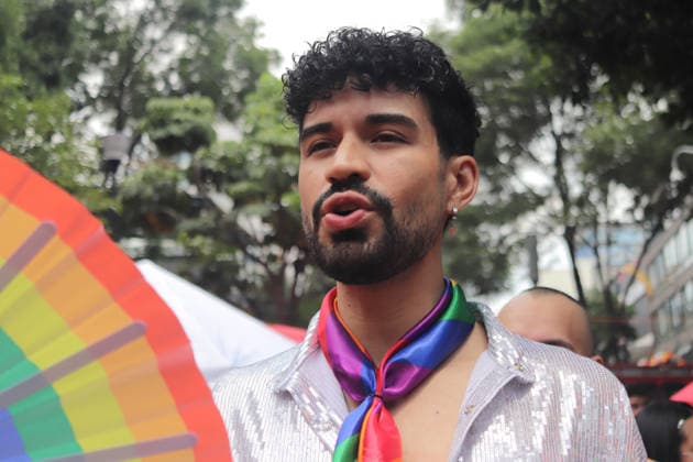 48th Annual LGBTIQ+ Pride Parade in Mexico City A member of the LGBTQ+ community takes part in the 48th annual Pride Parade at the Angel of Independence monument in Mexico City, Mexico. This year s march highlights demands for increased security, an end to hate crimes, and the legal recognition of transfemicides amidst a reported rise in violence against the community nationwide. on June 27, 2026 in Mexico City, Mexico. (Photo by Carlos Santiago Eyepix Group) Copyright: xCarlosxSantiago xEyepixxGroupx CS_27062026_189350