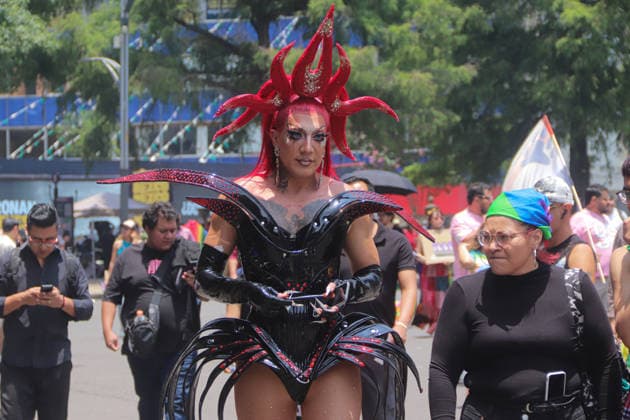 48th Annual LGBTIQ+ Pride Parade in Mexico City A member of the LGBTQ+ community takes part in the 48th annual Pride Parade at the Angel of Independence monument in Mexico City, Mexico. This year s march highlights demands for increased security, an end to hate crimes, and the legal recognition of transfemicides amidst a reported rise in violence against the community nationwide. on June 27, 2026 in Mexico City, Mexico. (Photo by Carlos Santiago Eyepix Group) Copyright: xCarlosxSantiago xEyepixxGroupx CS_27062026_189345