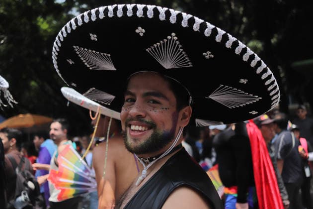 48th Annual LGBTIQ+ Pride Parade in Mexico City A member of the LGBTQ+ community takes part in the 48th annual Pride Parade at the Angel of Independence monument in Mexico City, Mexico. This year s march highlights demands for increased security, an end to hate crimes, and the legal recognition of transfemicides amidst a reported rise in violence against the community nationwide. on June 27, 2026 in Mexico City, Mexico. (Photo by Carlos Santiago Eyepix Group) Copyright: xCarlosxSantiago xEyepixxGroupx CS_27062026_189355
