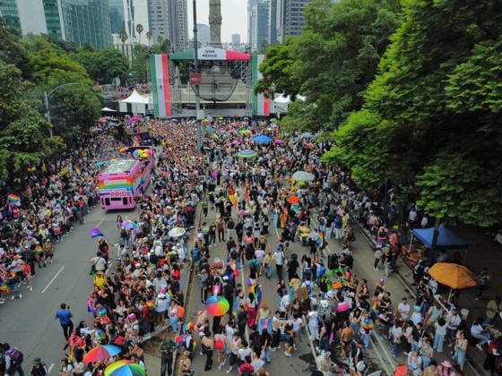 48th Annual LGBTIQ+ Pride Parade in Mexico City Members of the LGBTQ+ community taking part in the 48th annual Pride Parade at the Angel of Independence monument in Mexico City, Mexico. This year s march highlights demands for increased security, an end to hate crimes, and the legal recognition of transfemicides amidst a reported rise in violence against the community nationwide. on June 27, 2026 in Mexico City, Mexico. (Photo by Carlos Santiago Eyepix Group) Copyright: xCarlosxSantiago xEyepixxGroupx CS_27062026_189364