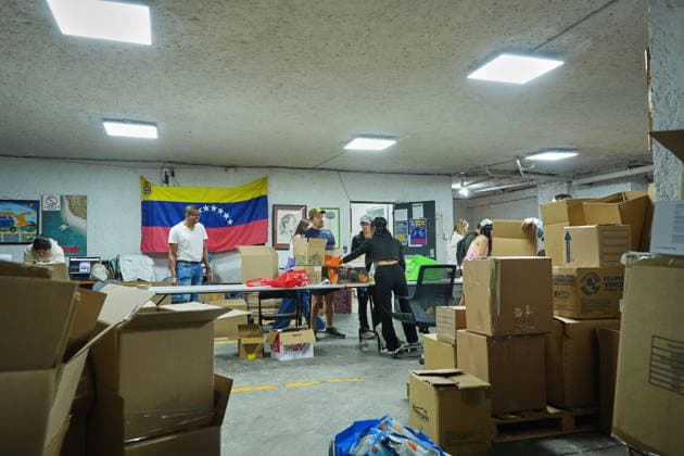 Venezuelan embassy in Mexico City collects aid for earthquake victims MEXICO CITY, MEXICO - JUNE 27: The Venezuelan Embassy in Mexico City opens its doors to receive humanitarian aid for people affected by the recent twin earthquakes in Venezuela, on June 27, 2026. Embassy officials coordinate the collection of essential supplies and call on local and international communities to support ongoing relief efforts. The collection center remains open daily until 5 p.m. Luciano Gonzalez Anadolu Mexico City Mexico. Editorial use only. Please get in touch for any other usage.  Copyright: x2026xAnadoluxLucianoxGonzalezx