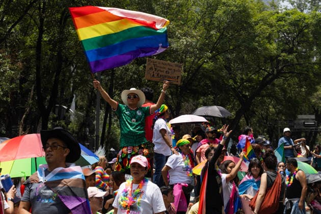June 27, 2026, Mexico City, Mexico: Thousands of people took part in the 48th LGBTIQ+ Pride March in Mexico City, which marched from Paseo de la Reforma to the Zocalo under the slogan In the eyes of the world, my struggle is your struggle. Equality, peace and solidarity. Mexico City Mexico - ZUMAl178 20260627_znp_l178_018 Copyright: xCristianxLeyvax