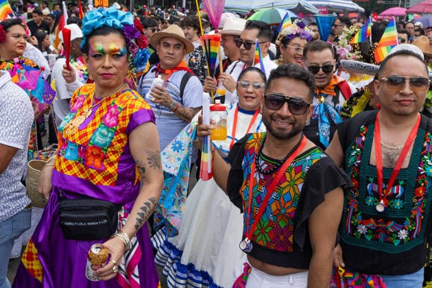 June 27, 2026, Mexico City, Mexico: Thousands of people took part in the 48th LGBTIQ+ Pride March in Mexico City, which marched from Paseo de la Reforma to the Zocalo under the slogan In the eyes of the world, my struggle is your struggle. Equality, peace and solidarity. Mexico City Mexico - ZUMAl178 20260627_znp_l178_049 Copyright: xCristianxLeyvax