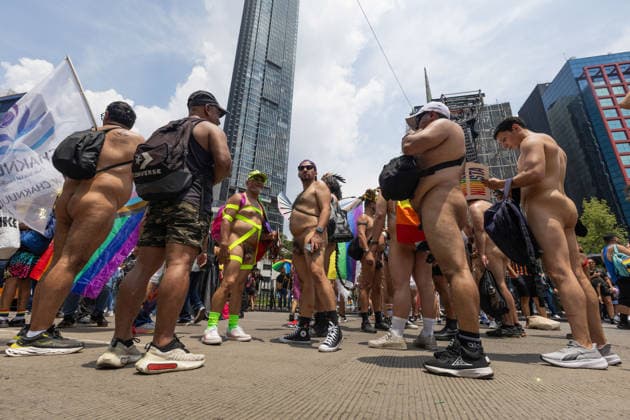June 27, 2026, Mexico City, Mexico: Thousands of people took part in the 48th LGBTIQ+ Pride March in Mexico City, which marched from Paseo de la Reforma to the Zocalo under the slogan In the eyes of the world, my struggle is your struggle. Equality, peace and solidarity. Mexico City Mexico - ZUMAl178 20260627_znp_l178_056 Copyright: xCristianxLeyvax