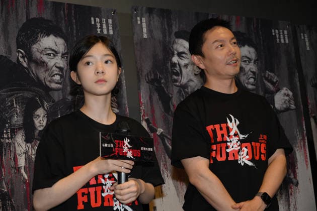 SHANGHAI, CHINA - JUNE 27: Actor Xie Miao and actress Yang Enyou attend a post-screening fan meeting for film The Furious on June 27, 2026 in Shanghai, China.  Copyright: xVCGx 111650760035