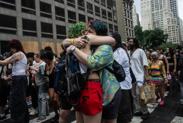 June 27, 2026, New York City, New York, USA: The NYC Dyke March is an annual event that starts from Bryant Park and ends in Washington Square Park. New York City USA - ZUMAt442 20260627_znp_t442_014 Copyright: xBillyxTompkinsx