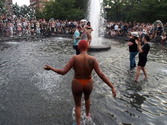 June 27, 2026, Manhattan, New York, USA: New York, New York June 27, 2026.. The NYC Dyke March is a demonstration of First Amendment right to protest and takes place without permits or sponsors. The march is organized by and for the Dyke community to fight for rights, safety, and visibility..Tens of thousands of Dykes take the streets each year celebrating diverse lives, highlighting presence, and protesting the discrimination, harassment, and violence in daily life. Manhattan USA - ZUMAct2_ 20260627_faf_ct2_005 Copyright: xBrucexCotlerx