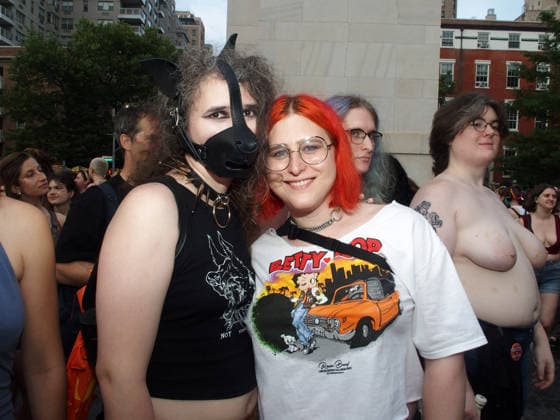 June 27, 2026, Manhattan, New York, USA: New York, New York June 27, 2026.. The NYC Dyke March is a demonstration of First Amendment right to protest and takes place without permits or sponsors. The march is organized by and for the Dyke community to fight for rights, safety, and visibility..Tens of thousands of Dykes take the streets each year celebrating diverse lives, highlighting presence, and protesting the discrimination, harassment, and violence in daily life. Manhattan USA - ZUMAct2_ 20260627_faf_ct2_013 Copyright: xBrucexCotlerx