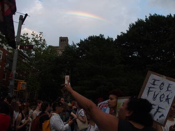 June 27, 2026, Manhattan, New York, USA: New York, New York June 27, 2026.. The NYC Dyke March is a demonstration of First Amendment right to protest and takes place without permits or sponsors. The march is organized by and for the Dyke community to fight for rights, safety, and visibility..Tens of thousands of Dykes take the streets each year celebrating diverse lives, highlighting presence, and protesting the discrimination, harassment, and violence in daily life. Manhattan USA - ZUMAct2_ 20260627_faf_ct2_025 Copyright: xBrucexCotlerx