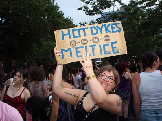 June 27, 2026, Manhattan, New York, USA: New York, New York June 27, 2026.. The NYC Dyke March is a demonstration of First Amendment right to protest and takes place without permits or sponsors. The march is organized by and for the Dyke community to fight for rights, safety, and visibility..Tens of thousands of Dykes take the streets each year celebrating diverse lives, highlighting presence, and protesting the discrimination, harassment, and violence in daily life. Manhattan USA - ZUMAct2_ 20260627_faf_ct2_031 Copyright: xBrucexCotlerx
