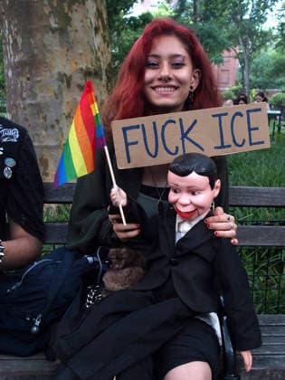 June 27, 2026, Manhattan, New York, USA: New York, New York June 27, 2026.. The NYC Dyke March is a demonstration of First Amendment right to protest and takes place without permits or sponsors. The march is organized by and for the Dyke community to fight for rights, safety, and visibility..Tens of thousands of Dykes take the streets each year celebrating diverse lives, highlighting presence, and protesting the discrimination, harassment, and violence in daily life. Manhattan USA - ZUMAct2_ 20260627_faf_ct2_049 Copyright: xBrucexCotlerx