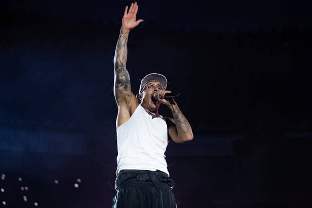 June 27, 2026, Naples, Italy: Emanuele Palumbo aka Geolier, performs live on stage at Diego Armando Maradona Stadium during the Geolier STADI 2026 Tour. Naples Italy  - ZUMAs197 20260627_aaa_s197_178 Copyright: xAndreaxGulx