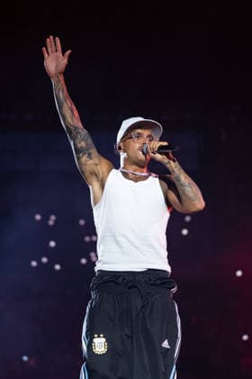 June 27, 2026, Naples, Italy: Emanuele Palumbo aka Geolier, performs live on stage at Diego Armando Maradona Stadium during the Geolier STADI 2026 Tour. Naples Italy  - ZUMAs197 20260627_aaa_s197_182 Copyright: xAndreaxGulx