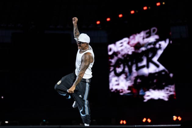 June 27, 2026, Naples, Italy: Emanuele Palumbo aka Geolier, performs live on stage at Diego Armando Maradona Stadium during the Geolier STADI 2026 Tour. Naples Italy  - ZUMAs197 20260627_aaa_s197_184 Copyright: xAndreaxGulx