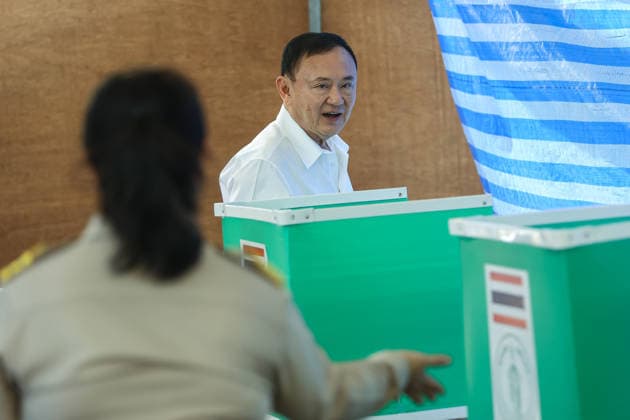 June 28, 2026, Bangkok, Bangkok, Thailand: Former Thai Prime Minister Thaksin Shinawatra voted in the Bangkok governor s election for the first time in 20 years after spending years in self-imposed exile, during which he was unable to return to Thailand, in Bangkok on June 28, 2026. Bangkok Thailand  - ZUMAp219 20260628_zip_p219_006 Copyright: xNattaphonxPhanphongsanonx