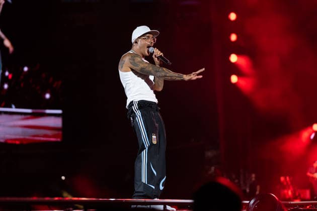 June 27, 2026, Naples, Italy: Emanuele Palumbo aka Geolier, performs live on stage at Diego Armando Maradona Stadium during the Geolier STADI 2026 Tour. Naples Italy - ZUMAs197 20260627_aaa_s197_170 Copyright: xAndreaxGulx