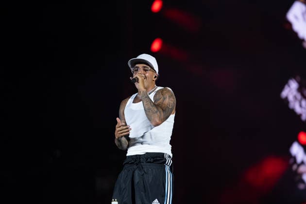 June 27, 2026, Naples, Italy: Emanuele Palumbo aka Geolier, performs live on stage at Diego Armando Maradona Stadium during the Geolier STADI 2026 Tour. Naples Italy - ZUMAs197 20260627_aaa_s197_172 Copyright: xAndreaxGulx