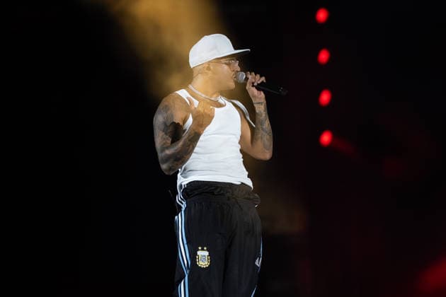 June 27, 2026, Naples, Italy: Emanuele Palumbo aka Geolier, performs live on stage at Diego Armando Maradona Stadium during the Geolier STADI 2026 Tour. Naples Italy - ZUMAs197 20260627_aaa_s197_183 Copyright: xAndreaxGulx