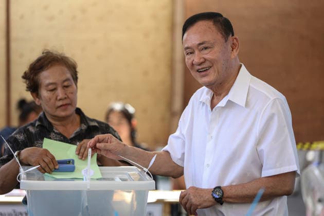 June 28, 2026, Bangkok, Bangkok, Thailand: Former Thai Prime Minister Thaksin Shinawatra voted in the Bangkok governor s election for the first time in 20 years after spending years in self-imposed exile, during which he was unable to return to Thailand, in Bangkok on June 28, 2026. Bangkok Thailand - ZUMAp219 20260628_zip_p219_008 Copyright: xNattaphonxPhanphongsanonx